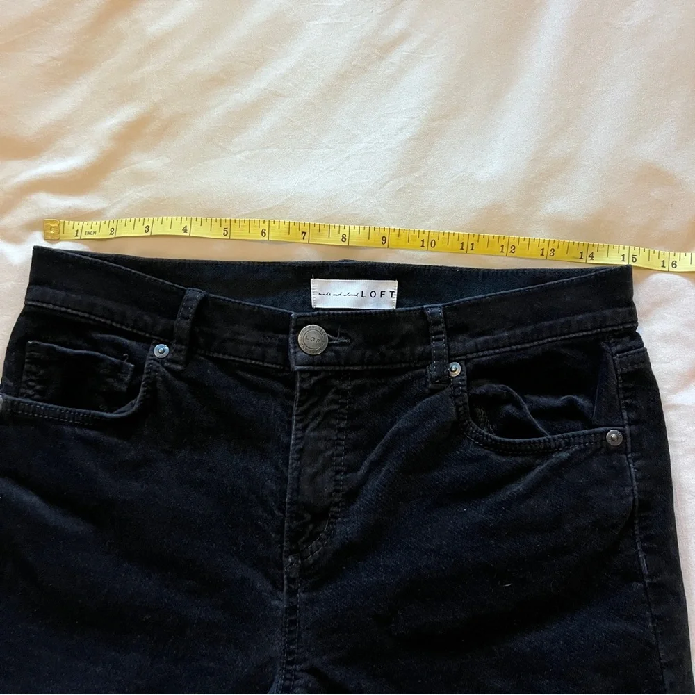 LOFT Black Corduroy Skinny Jeans Size 4 - Picture 9 of 14
